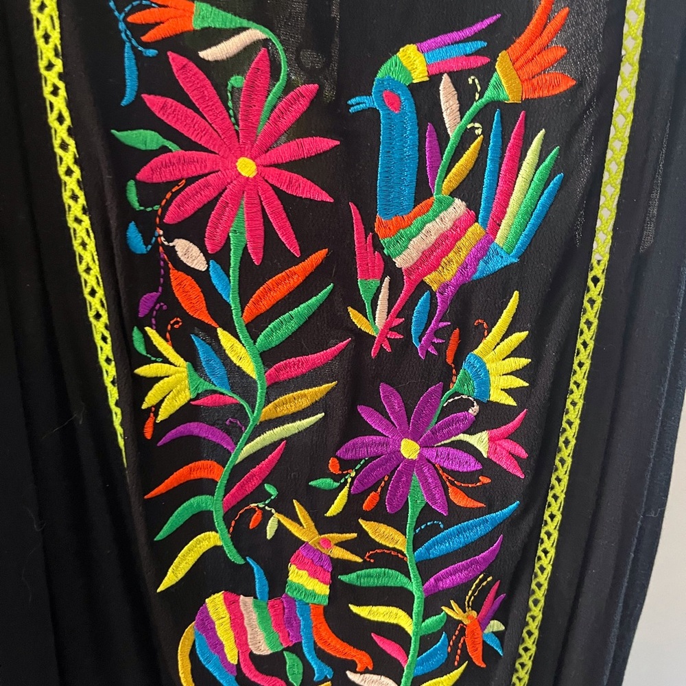 NANETTE LEPORE Isla Marietas Crepe Romper Swim Coverup Multicolor Black Large - Picture 9 of 12